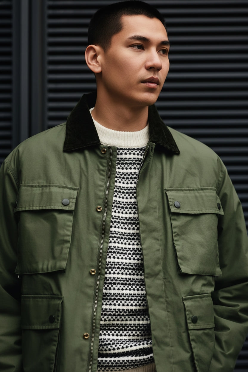 Olive Cargo Jacket